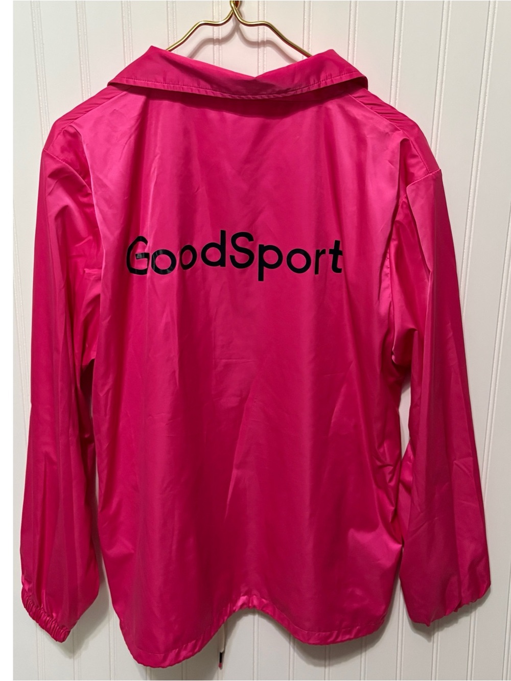 TORY BURCH SPORT Pink Satin Packable Workout Jacket Womens Size Extra Large XL